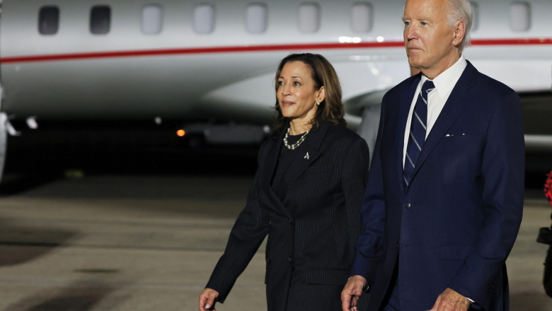 Kamala Harris si Joe Biden vor incepe campania impreuna. E prima deplasare a presedintelui SUA de la retragerea din cursa prezidentiala Imagine