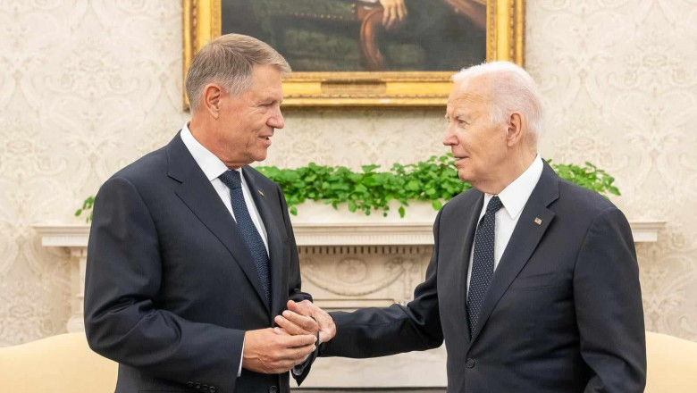 Klaus Iohannis a discutat cu Biden despre candidatura sa la sefia NATO. „E foarte bine sa fie doi candidati” Imagine