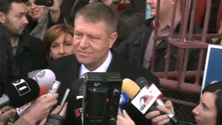 Klaus Iohannis, dupa ce a votat la Sibiu: „Am emotii, recunosc” Imagine