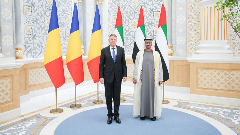 Klaus Iohannis s-a intalnit cu presedintele Emiratelor Arabe Unite, Seicul Mohamed bin Zayed Al Nahyan Imagine
