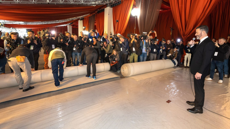 La Oscar 2023, covorul rosu va fi inlocuit de unul de culoarea sampaniei. Jimmy Kimmel: Nu se va face varsare de sange Imagine