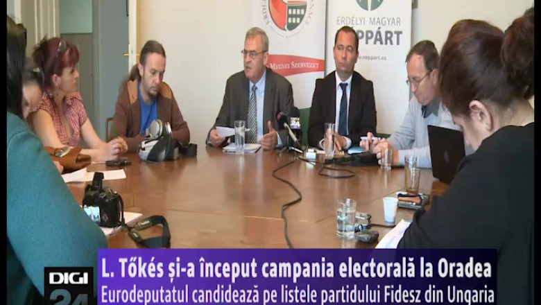 Laszlo Tokes si-a inceput campania electorala la Oradea. Eurodeputatul candideaza pe listele partidului Fidesz din Ungaria Imagine