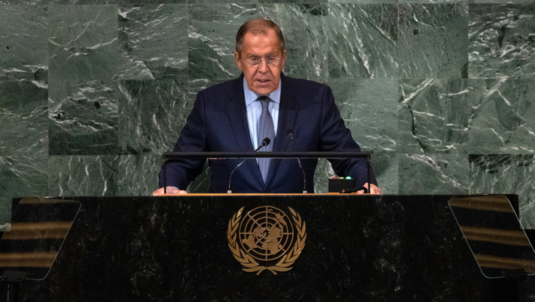 Lavrov ataca Occidentul de la tribuna ONU: „Rusofobia lor este groteasca” Imagine
