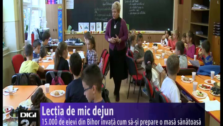 Lectia de mic dejun. 15.000 de elevi din Bihor invata cum sa-si prepare o masa sanatoasa Imagine