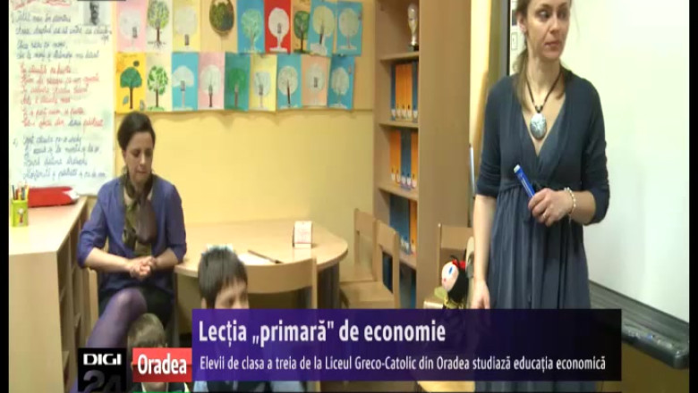 Lectia „primara" de economie. Elevii de clasa a treia de la Liceul Greco-Catolic din Oradea studiaza educatia economica Imagine