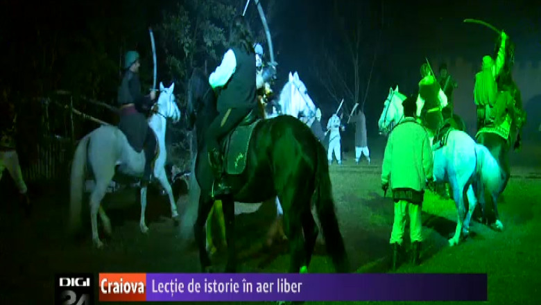 Lectie de istorie in aer liber, pe hipodromul din Parcul Nicolae Romanescu din Craiova  Imagine