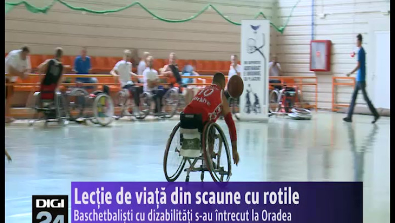 Lectie de viata din scaunul cu rotile. Baschetbalisti cu dizabilitati s-au intrecut la Oradea Imagine