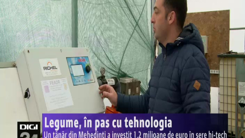 Legume, in pas cu tehnologia. Un tanar din Mehedinti a investit 1,2 milioane de euro in sere hi-tech Imagine