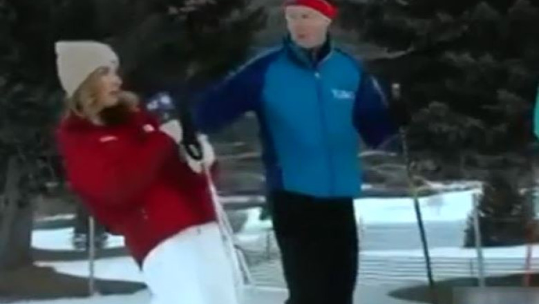 Lesin in direct. O reportera si-a pierdut cunostinta timp de cateva secunde Imagine