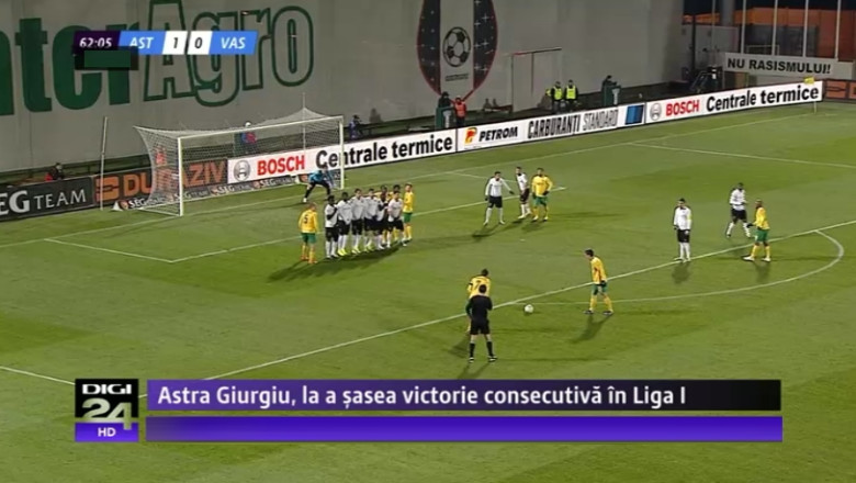 Liga I: Astra Giurgiu marcheaza a sasea victorie consecutiva la meciul cu FC Vaslui Imagine