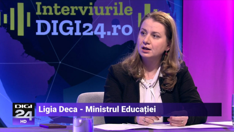 Ligia Deca, Ministrul Educatiei, la Digi24.ro: Va mai dura patru ani pana cand vom vedea primul examen de admitere la liceu Imagine