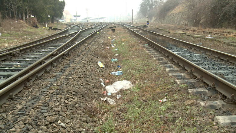 Liniile de tren, halde de gunoi. Intrarile feroviare in Oradea, intesate de deseuri si balarii Imagine