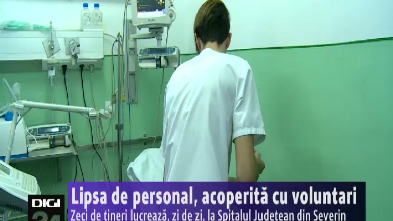 Lipsa de personal, acoperita cu voluntari. Zeci de tineri lucreaza, zi de zi, la Spitalul Judetean din Severin Imagine
