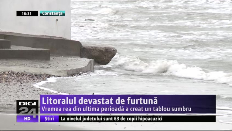 Litoralul, devastat de furtuna. Vremea rea din ultima perioada a creat un tablou sumbru Imagine