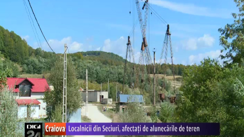 Localnicii din Seciuri, judetul Gorj, afectati de alunecarile de teren Imagine