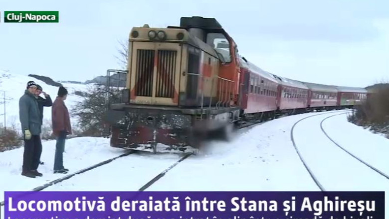 Locomotiva deraiata intre Stana si Aghiresu Imagine