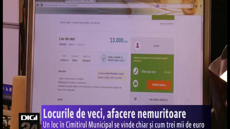 Locurile de veci, afacere nemuritoare. Un loc in Cimitirul Municipal se vinde chiar si cu 3.000 de euro Imagine