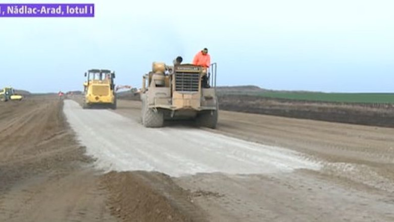 Lucrari reluate, pe primul lot al autostrazii Nadlac - Arad, dupa o pauza de mai bine de un an  Imagine