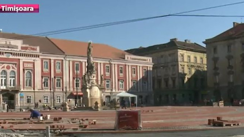 Lucrarile din Piata Libertatii, aproape de final. Santierul ar urma sa fie inchis la sfarsitul lui iulie 2015 Imagine