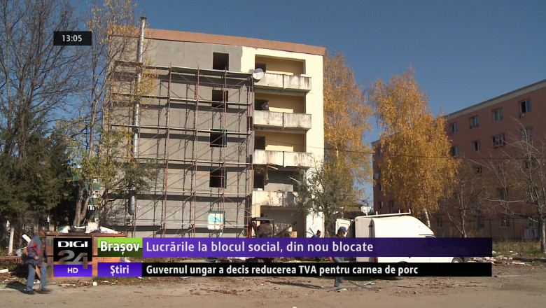 Lucrarile la blocul social, din nou blocate Imagine