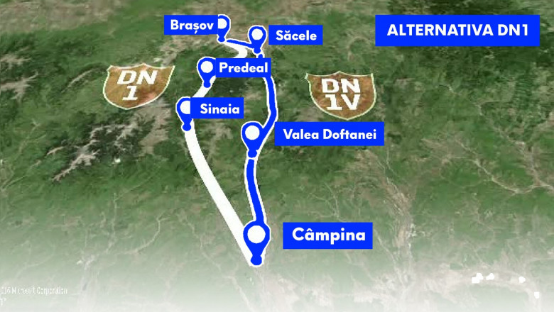 Lucrarile la drumul care va decongestiona DN1 pana la finalizarea autostrazii Comarnic-Brasov ar putea incepe in septembrie Imagine