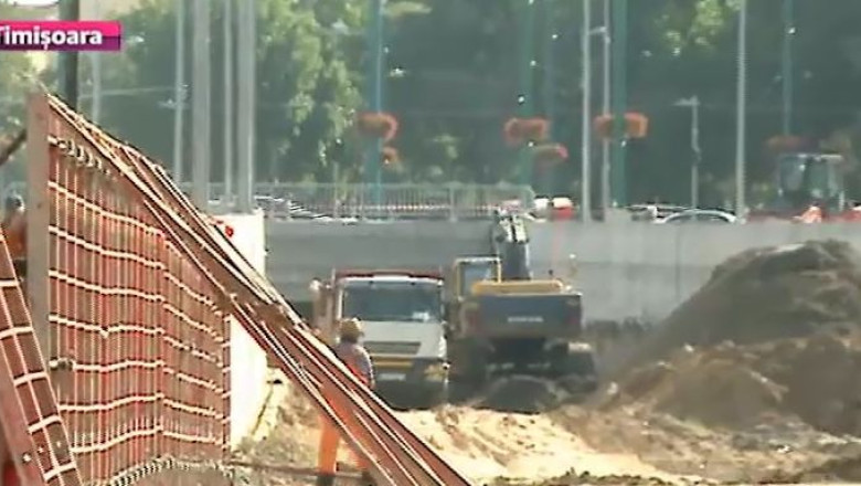 Lucrarile la pasajul Michelangelo se prelungesc. Primarul Timisoarei sustine ca pasajul va fi totusi deschis in toamna Imagine