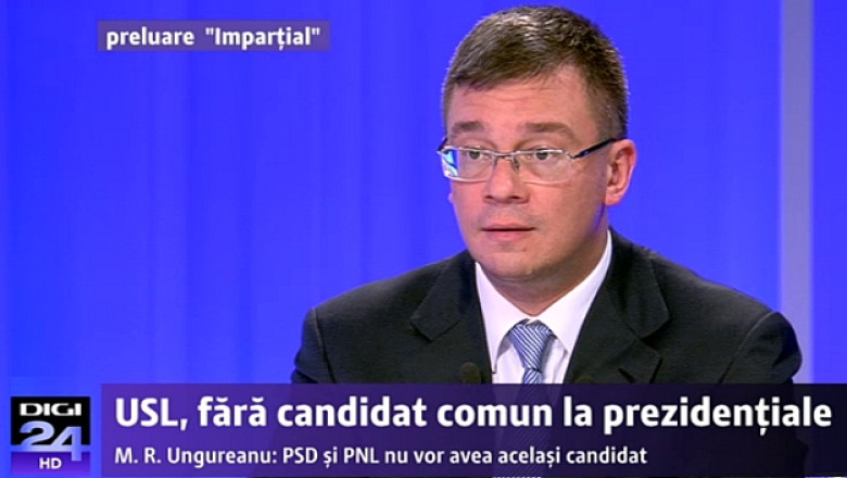 M. R. Ungureanu: „Diferenta mare intre PSD si PNL face imposibila gasirea unui candidat comun la prezidentiale al USL” Imagine
