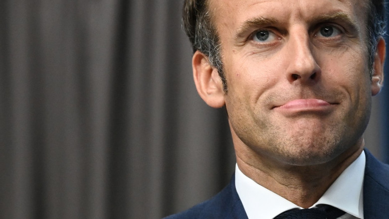 Macron, criticat dur pentru ca a spus ca interesele „vitale” ale Frantei „nu ar fi afectate” daca Putin ataca cu arme nucleare Ucraina Imagine