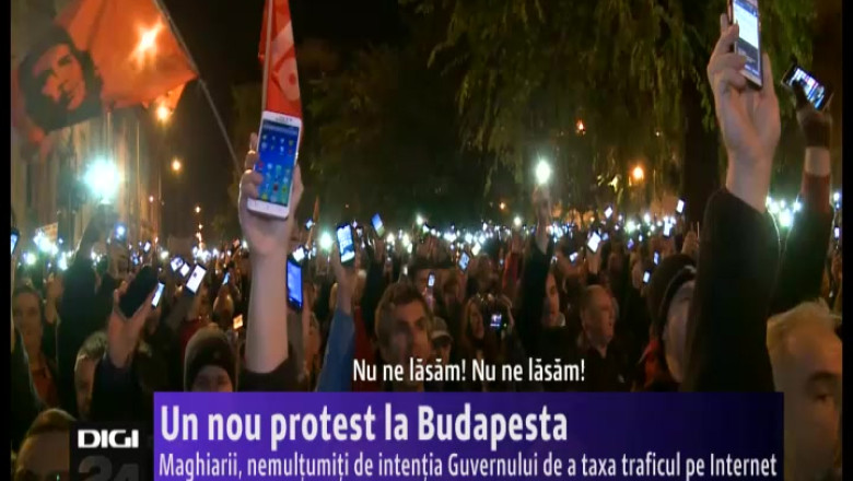 Maghiarii au iesit din nou in strada, impotriva taxei pe internet Imagine