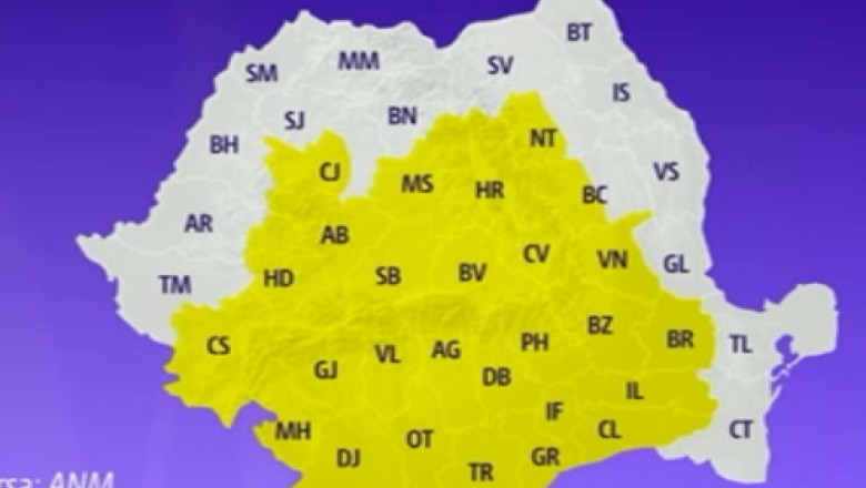 Mai mult de jumatate din tara, sub cod galben de ninsori si viscol  Imagine