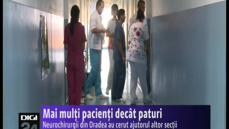 Mai multi pacienti decat paturi la sectia de neurochirurgie a Spitalului Judetean din Oradea Imagine