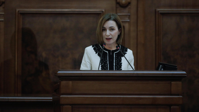 Maia Sandu, discurs in Parlamentul Romaniei: Suntem cu totii in pericol, Rusia nu are reguli. Niciun stat nu poate rezista singur Imagine