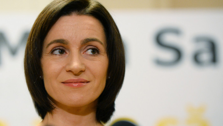 Maia Sandu este favorita pentru un nou mandat prezidential, arata un sondaj. Concomitent are loc si un referendum pentru aderarea la UE Imagine