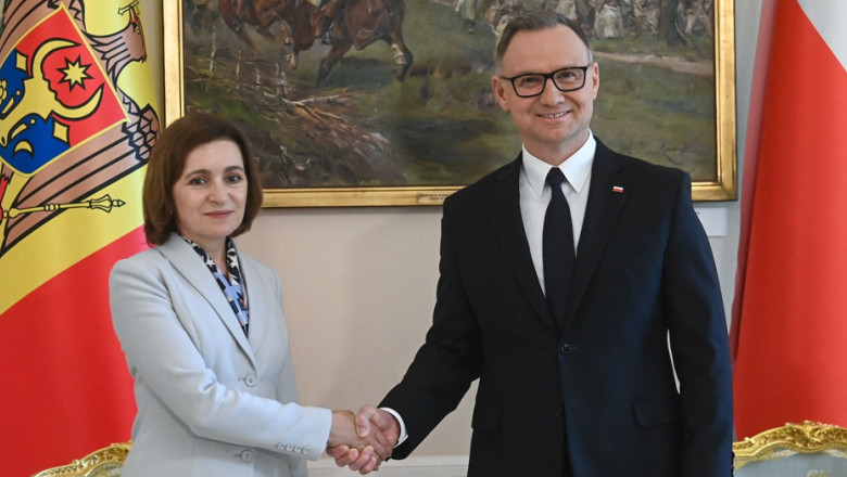 Maia Sandu i-a multumit presedintelui polonez pentru ajutorul acordat Ucrainei: „Ajuta la protejarea Moldovei” Imagine