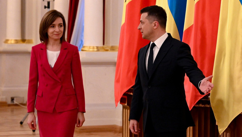 Maia Sandu si Volodimir Zelenski au vorbit despre racheta rusa cazuta la Naslavcea Imagine
