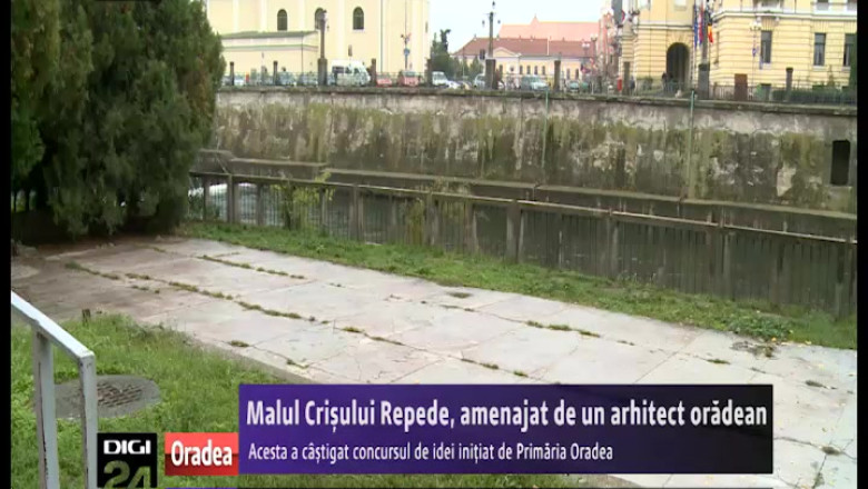 Malul Crisului Repede, amenajat de un arhitect oradean. Acesta a castigat concursul de idei initiat de Primaria Oradea Imagine