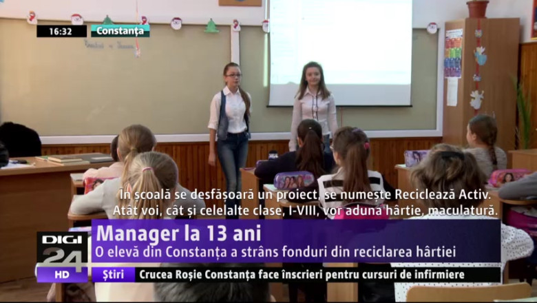 Manager la 13 ani. O eleva din Constanta a strans fonduri din reciclarea hartiei Imagine