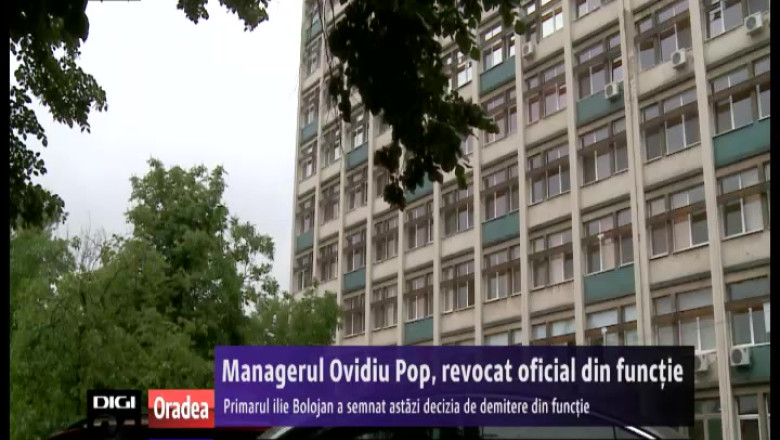 Managerul Ovidiu Pop, revocat oficial de la sefia Spitalului Municipal Oradea Imagine