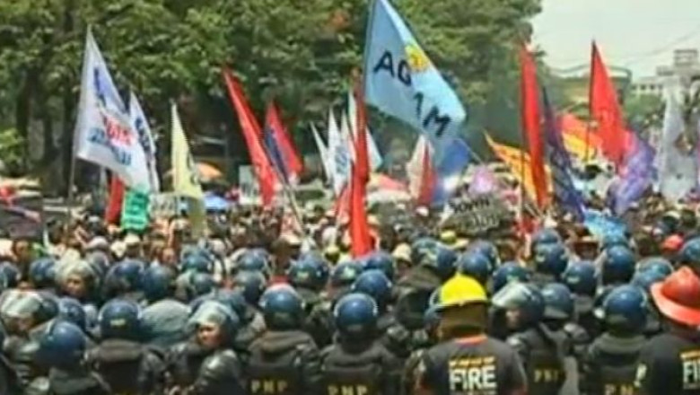 Manifestatii antiamericane in Filipine. Mii de oameni au denuntat noul acord militar cu SUA Imagine