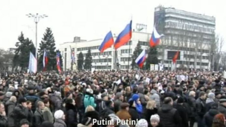Manifestatii pro si contra Rusiei in Ucraina. Angela Merkel: Referendumul din Crimeea nu este legitim Imagine