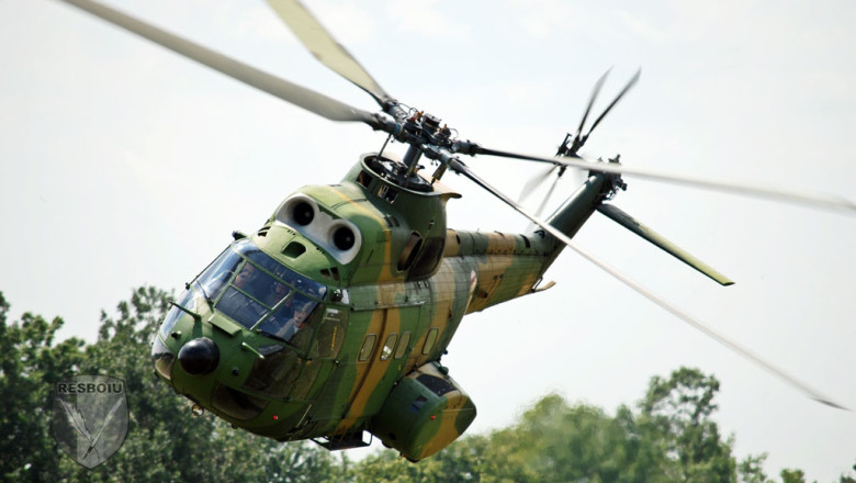 MApN: Un elicopter din Escadrila 712 a avut o defectiune tehnica in timpul unui zbor de instructie. Aterizare in apropiere de Resita