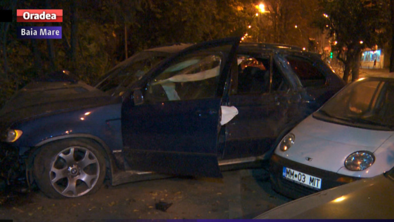 MARAMURES. Cascadorie periculoasa cu o masina de lux Imagine