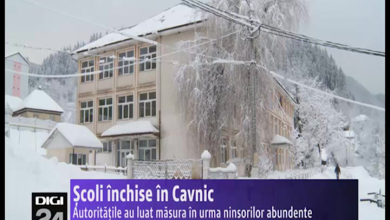 MARAMURES. Scoli inchise in Cavnic in urma ninsorilor abundente Imagine