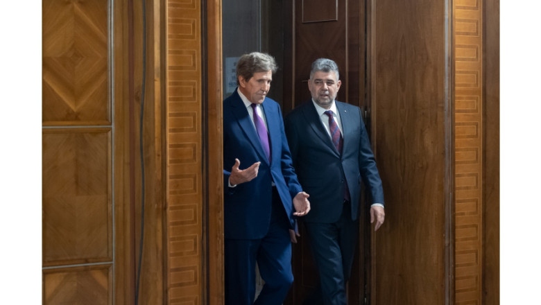 Marcel Ciolacu a discutat cu John Kerry despre intensificarea cooperarii romano-americane pentru consolidarea I3M Imagine