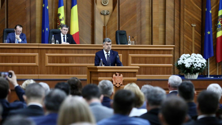 Marcel Ciolacu: Parlamentul Romaniei sprijina si solicita acordarea candidaturii la UE pentru Republica Moldova Imagine