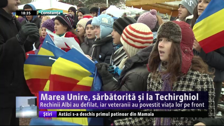 Marea Unire, sarbatorita si la Techirghiol. Rechinii Albi au defilat, iar veteranii au povestit viata lor pe front Imagine