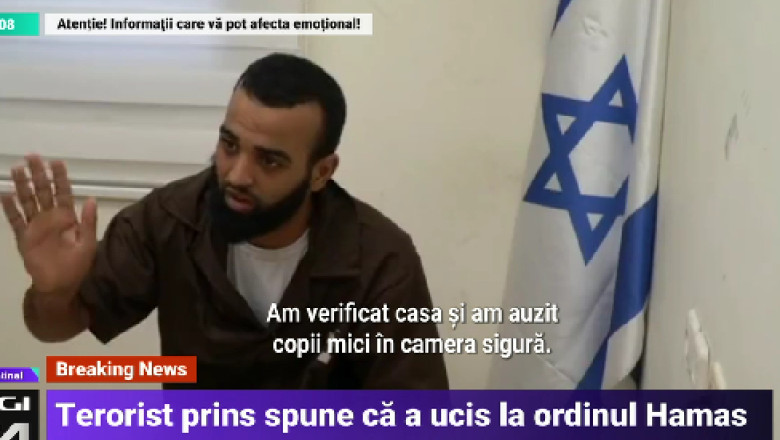 Masacrul din 7 octombrie. Un terorist Hamas recunoaste: Am auzit copii mici care plangeau, am tras pana n-am mai auzit niciun sunet Imagine