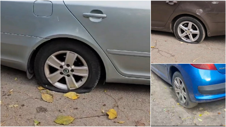 Masini vandalizate intr-o parcare din Constanta. Soferii si-au gasit cauciucurile sparte Imagine