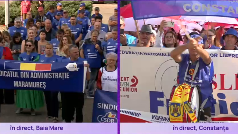 Masurile de austeritate ale Guvernului scot sindicalistii din tara in strada. Este a treia zi de proteste si haos in Educatie Imagine