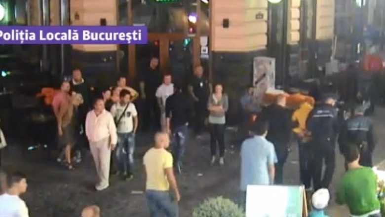 Meciul Romania-Ungaria. Incidente intre suporteri in Centrul Vechi Imagine